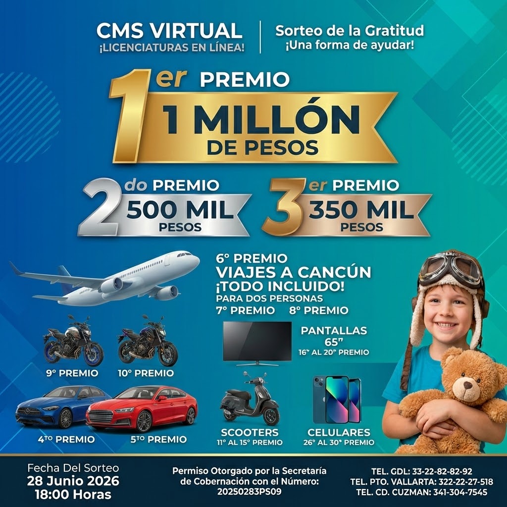 28° Sorteo de la Gratitud - 28 de Junio de 2026 - $1,000,000 primer premio